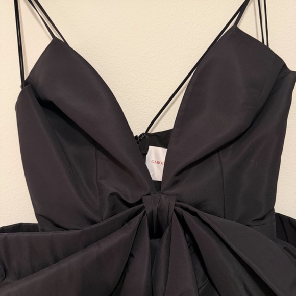 CAROLINA HERRERA - Bow-Embellished Silk-Faille Mini Dress - Picture 6 of 11